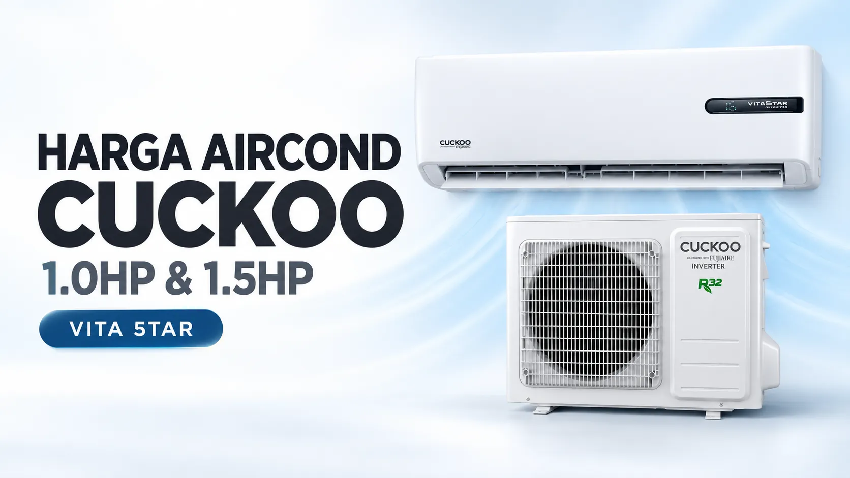 CUCKOO VITA 5TAR 1.0HP and 1.5HP air conditioner