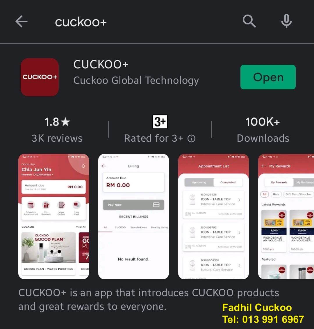 CUCKOO + PLUS APP Cara Guna - Lebih Mudah Semak Bil & Servis Cuckoo