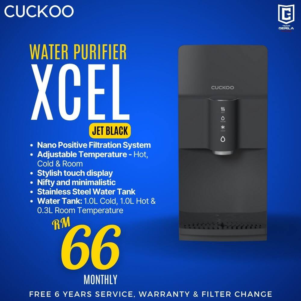 Cuckoo XCEL Jet Black (Hitam) Terbaru