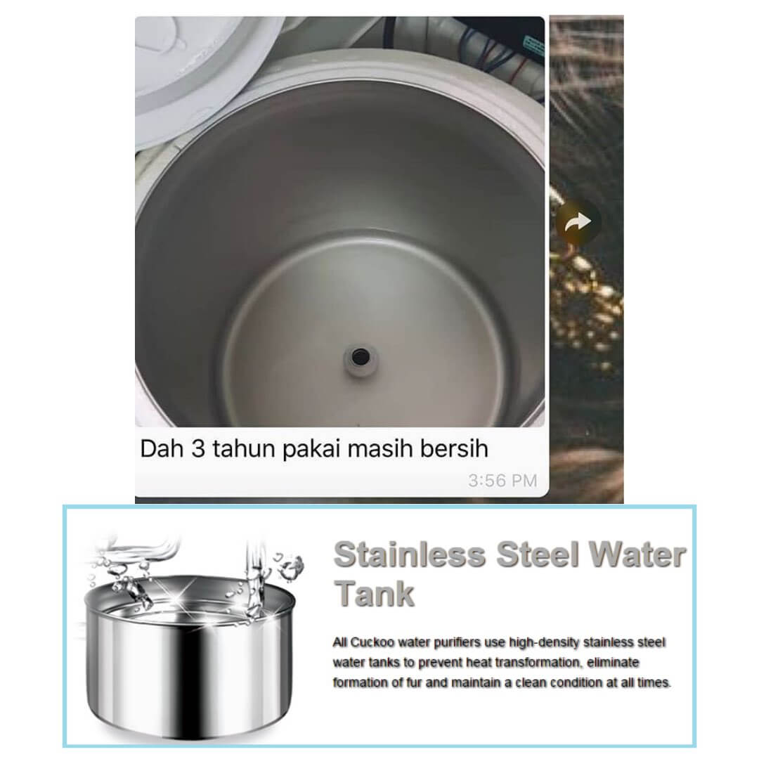 kelebihan tangki anti bacterila stainless steel cuckoo