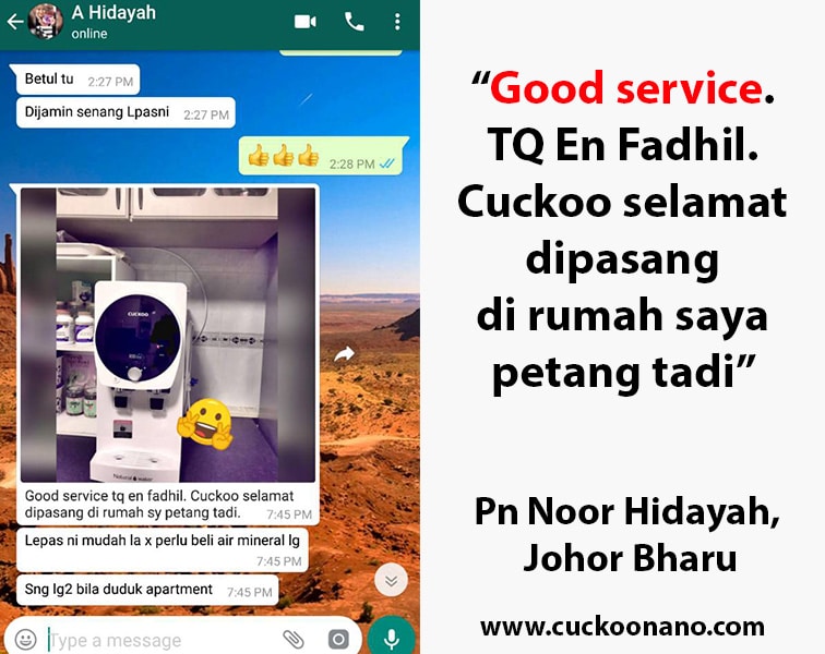 testimoni cuckoo