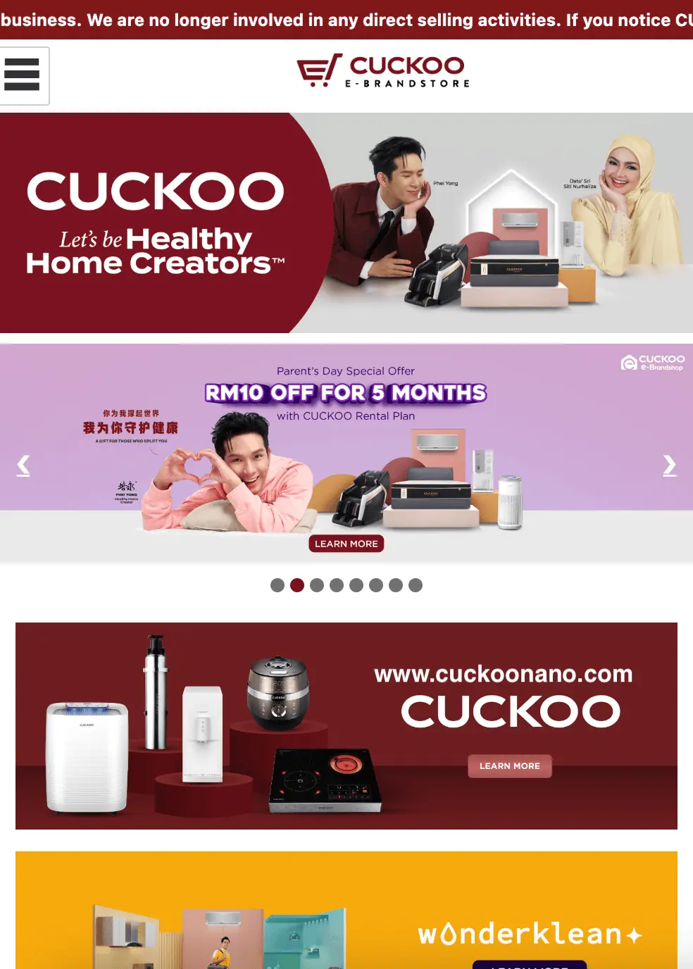 cuckoo ebrandstore agent ejen cuckoo