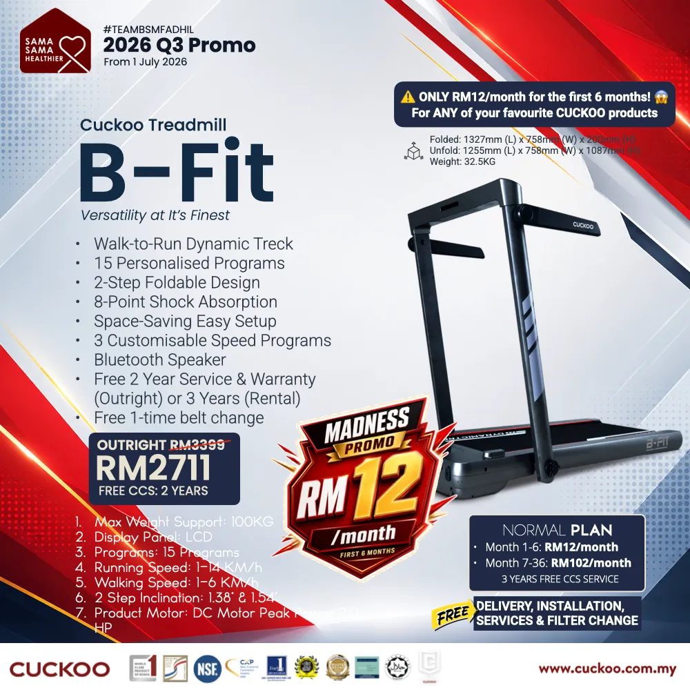 CUCKOO B-Fit treadmill price 2026
