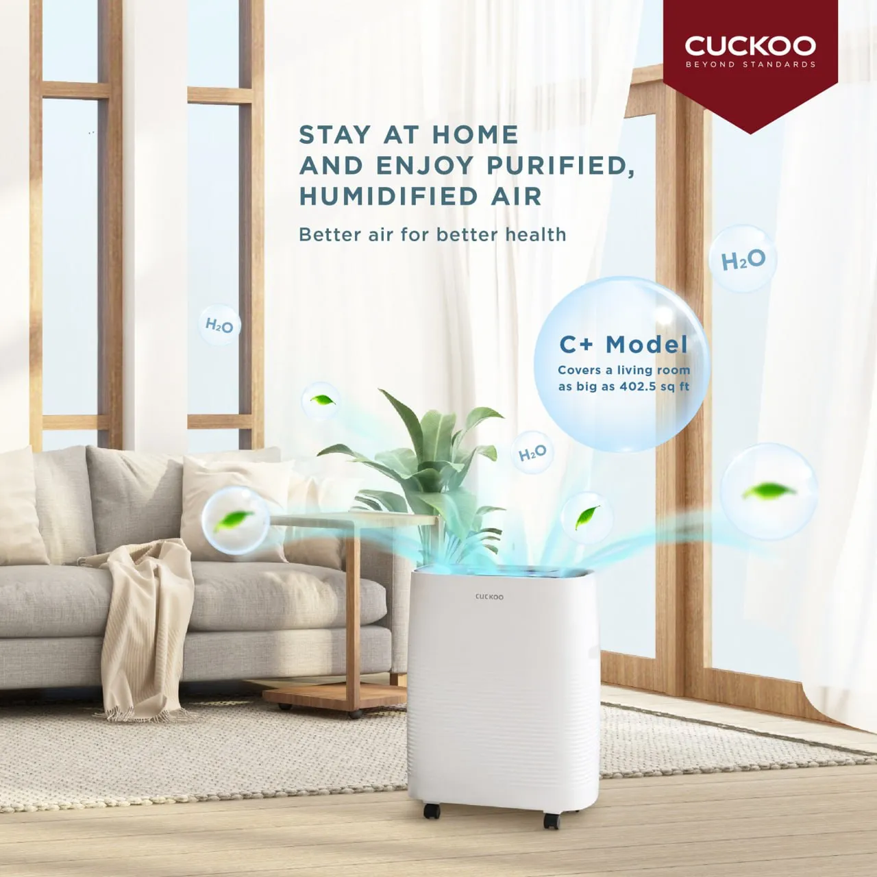 Real photo of CUCKOO C+ Humidifier air purifier in a customer home 9