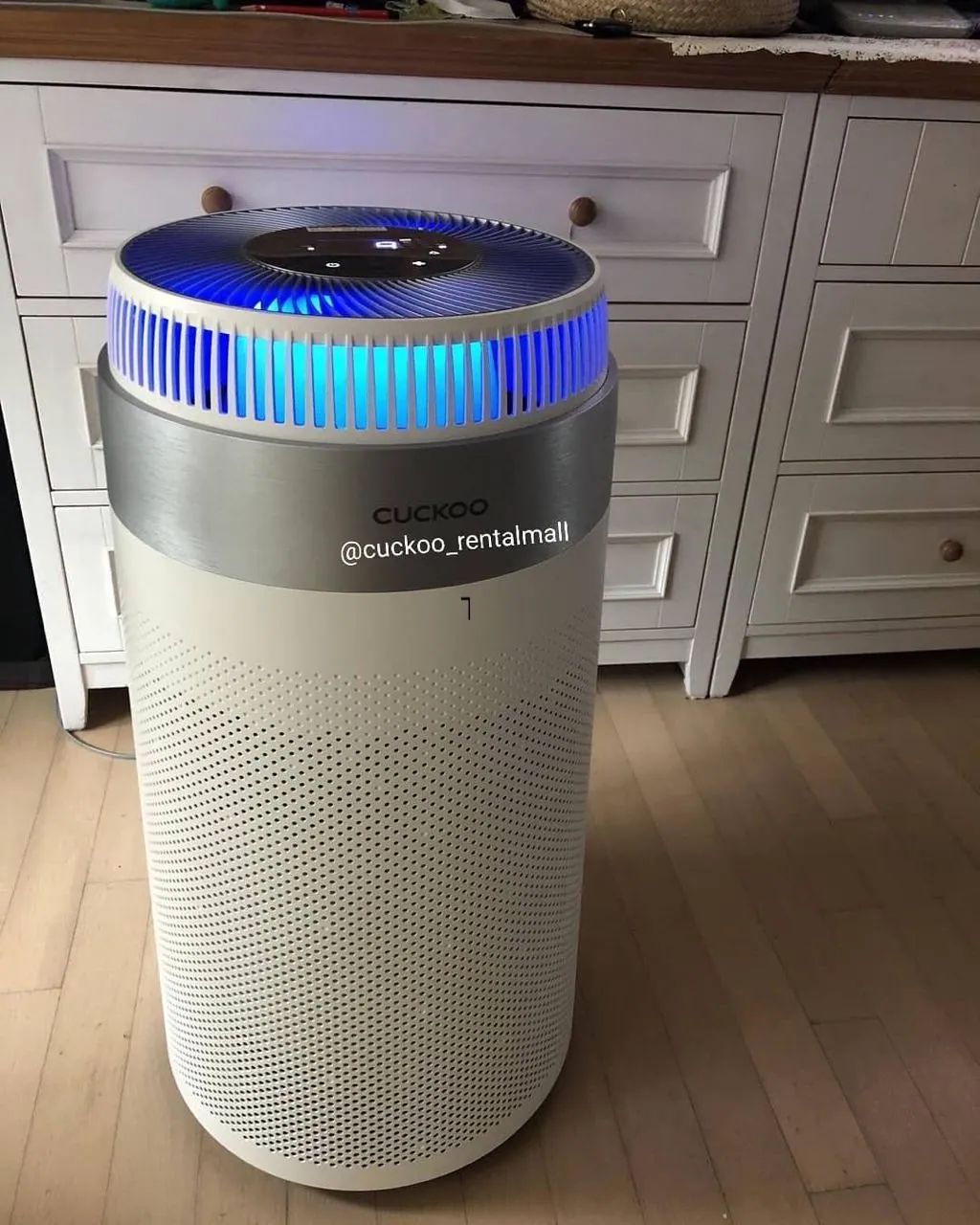 Real photo of CUCKOO D Model air purifier installed in a customer home 1