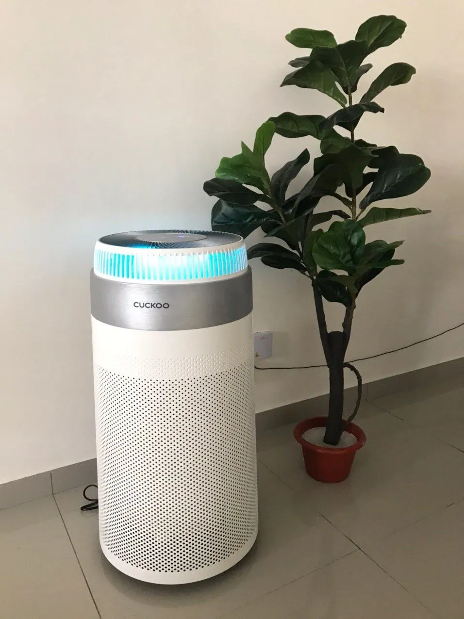 Real photo of CUCKOO D Model air purifier installed in a customer home 14