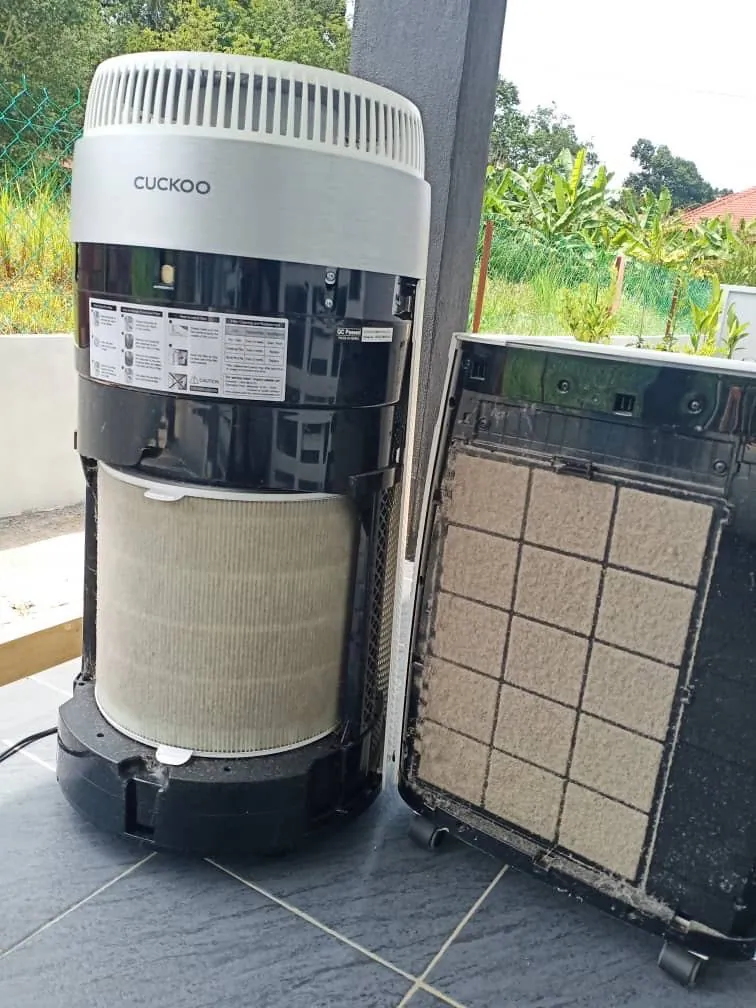 Real photo of CUCKOO D Model air purifier installed in a customer home 16