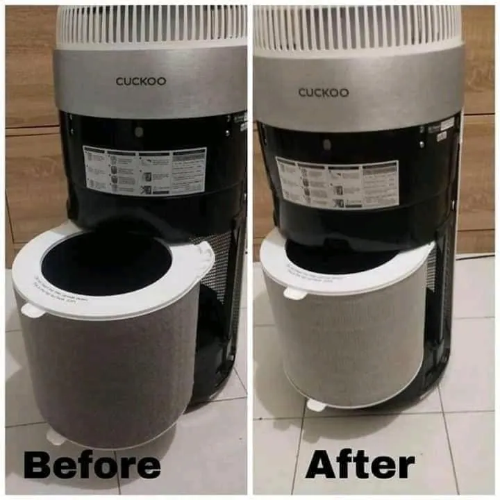 Real photo of CUCKOO D Model air purifier installed in a customer home 18