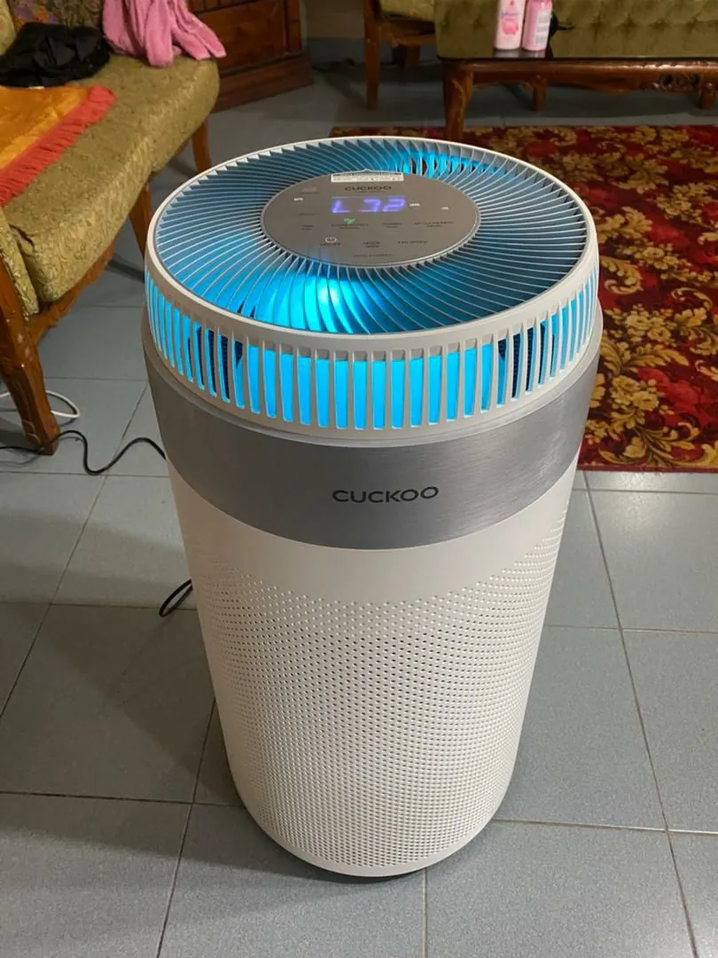 Real photo of CUCKOO D Model air purifier installed in a customer home 2