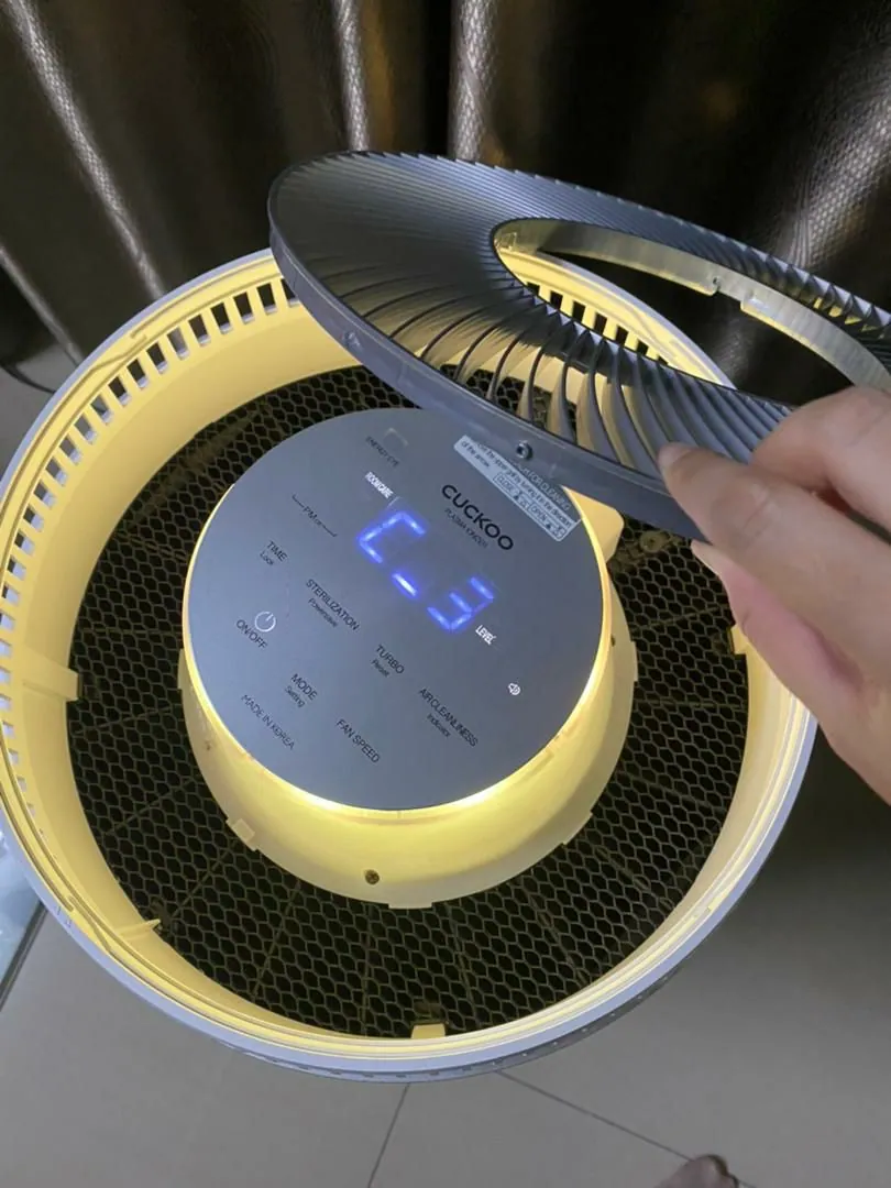 Real photo of CUCKOO D Model air purifier installed in a customer home 6
