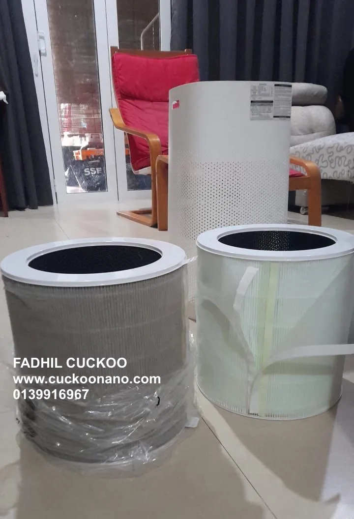 Gambar sebenar penapis udara CUCKOO K Model dipasang di rumah pelanggan 1
