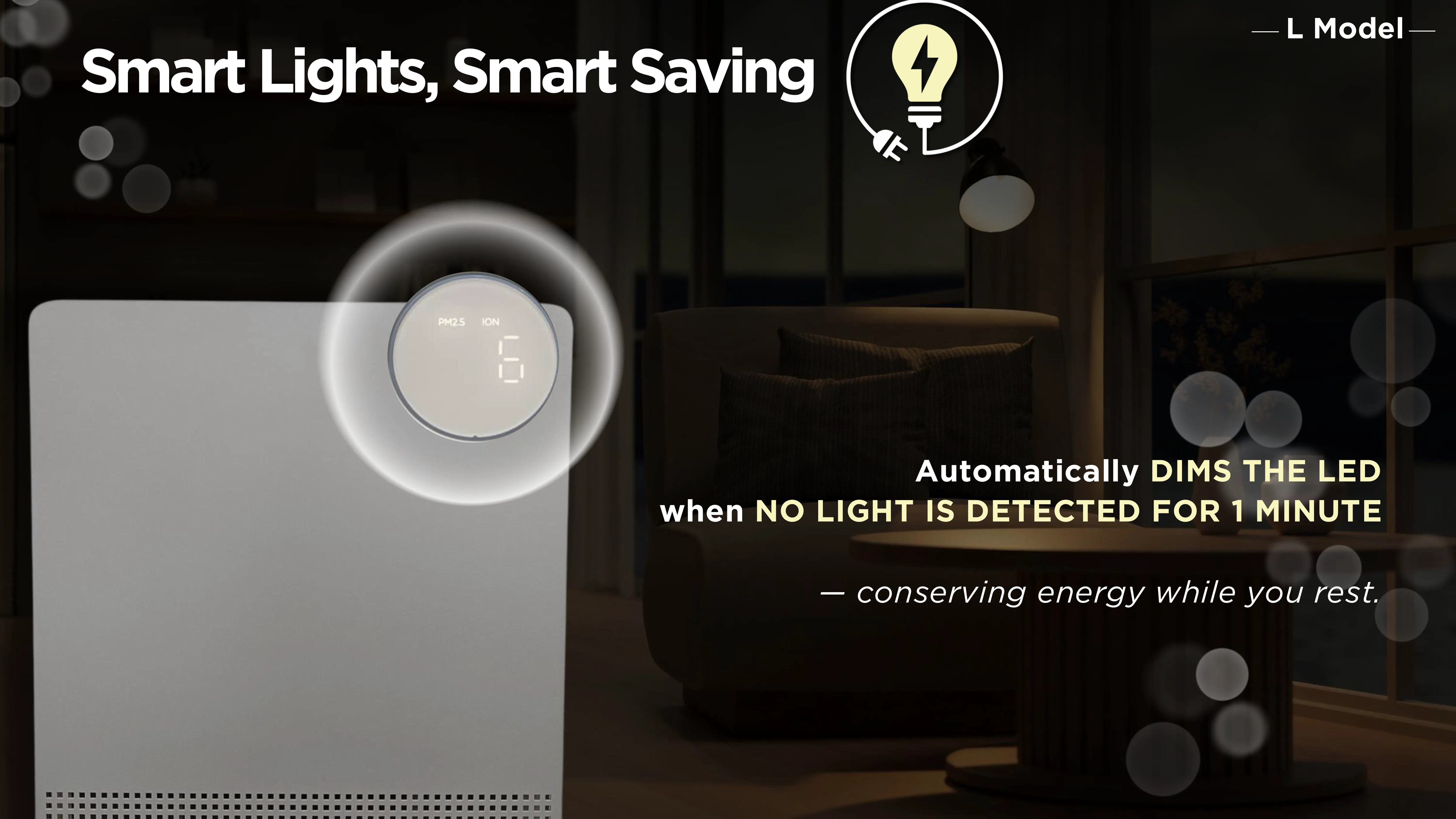 CUCKOO L Model dimming its LED automatically when the room is dark