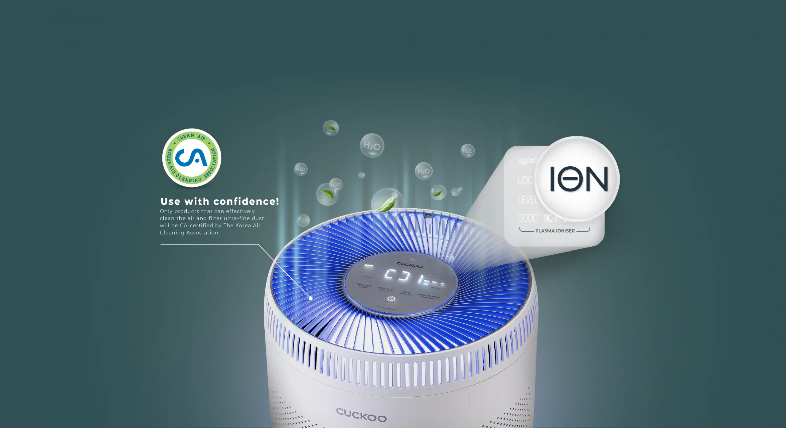 CUCKOO Plasma Ioniser and CA Mark certification from KACA