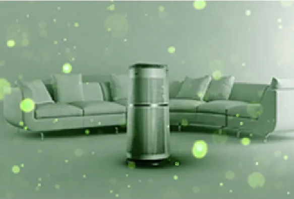 TVOC Sensor detecting invisible gases & odours in an indoor space