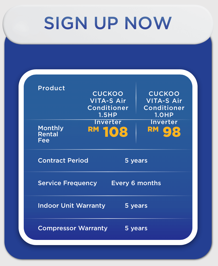 aircond cuckoo inverter pricing