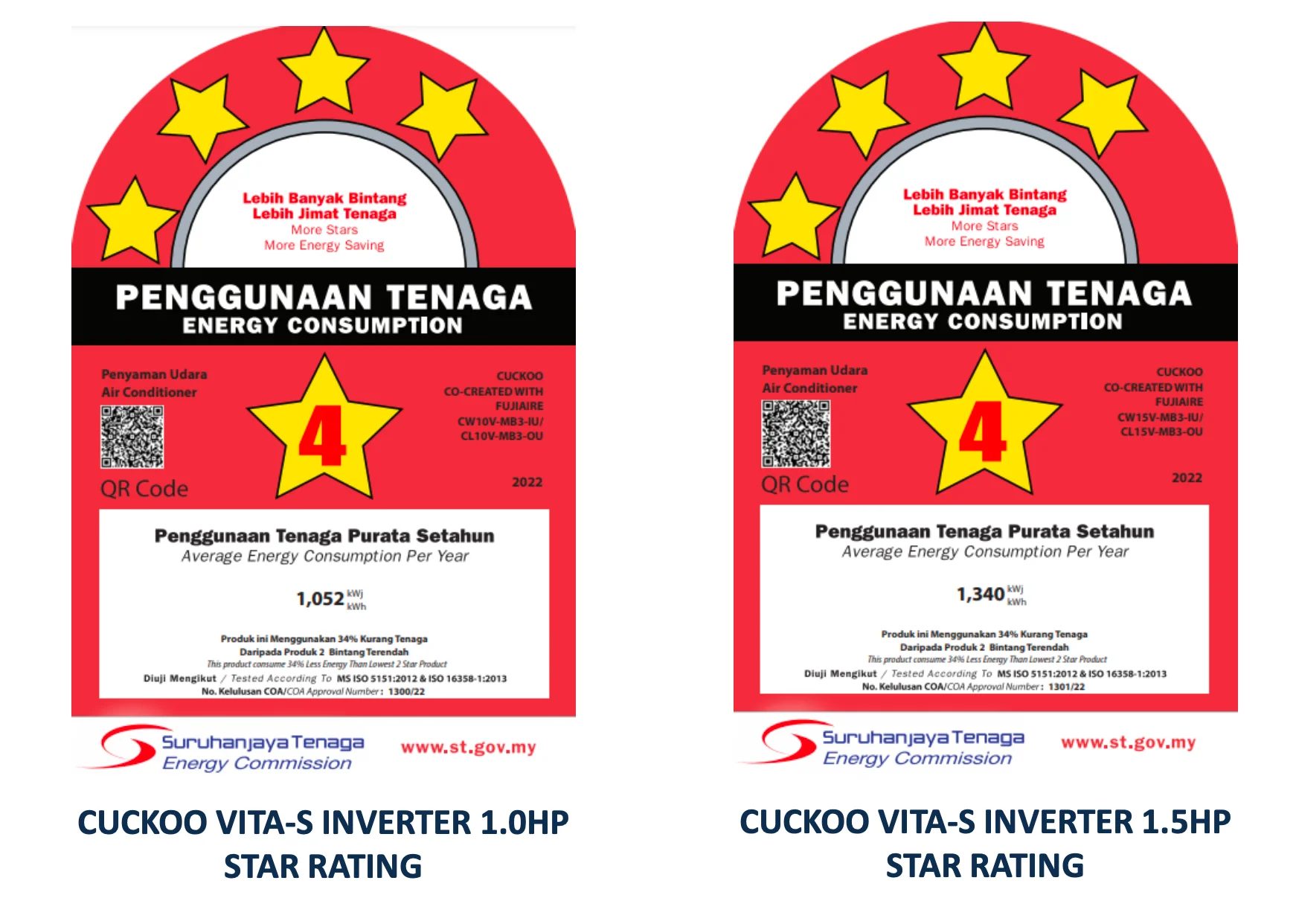 aircond cuckoo vita s inveter fujiaire penghawa dingin energy 4 star jimat elektrik