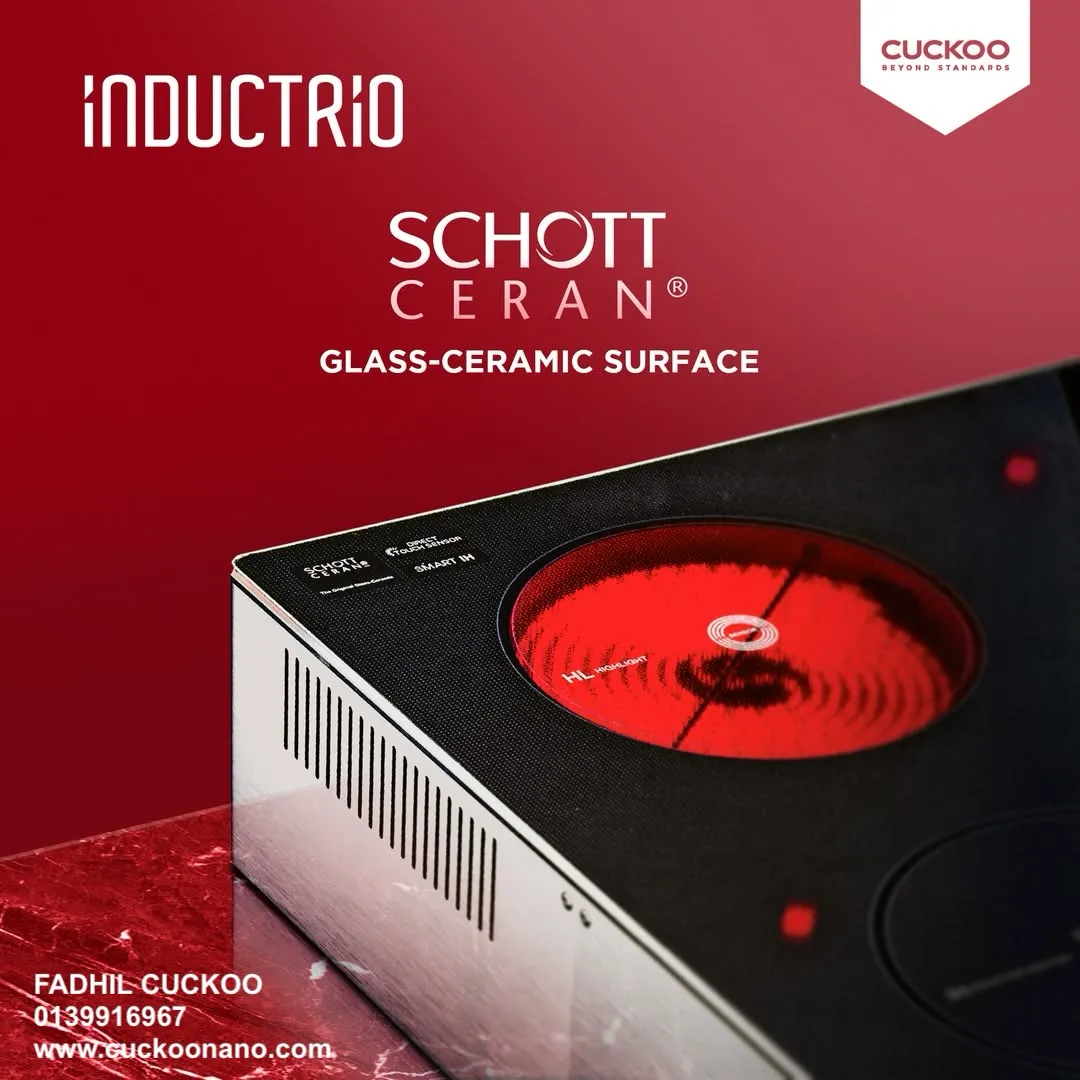 SCHOTT CERAN German glass-ceramic surface on the CUCKOO INDUCTRIO