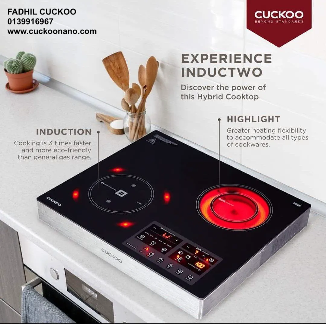 CUCKOO INDUCTWO — Induction & Highlight zones for faster cooking