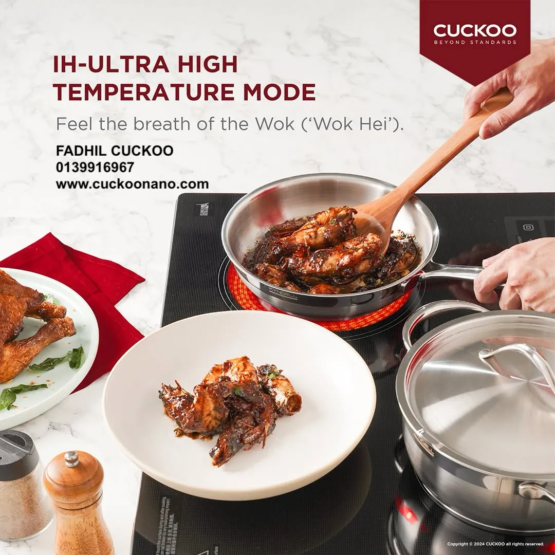 CUCKOO INDUCTWO — high-heat mode for wok hei flavour