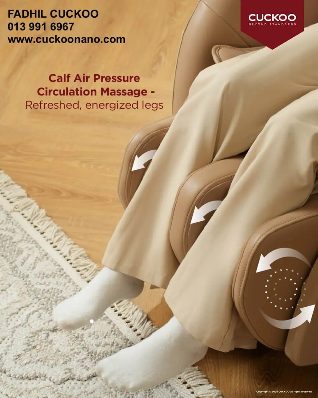 kerusi urut cuckoo massage lounger bespoke