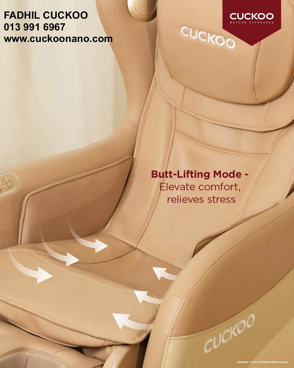 CUCKOO Massage Lounger Gambar 1