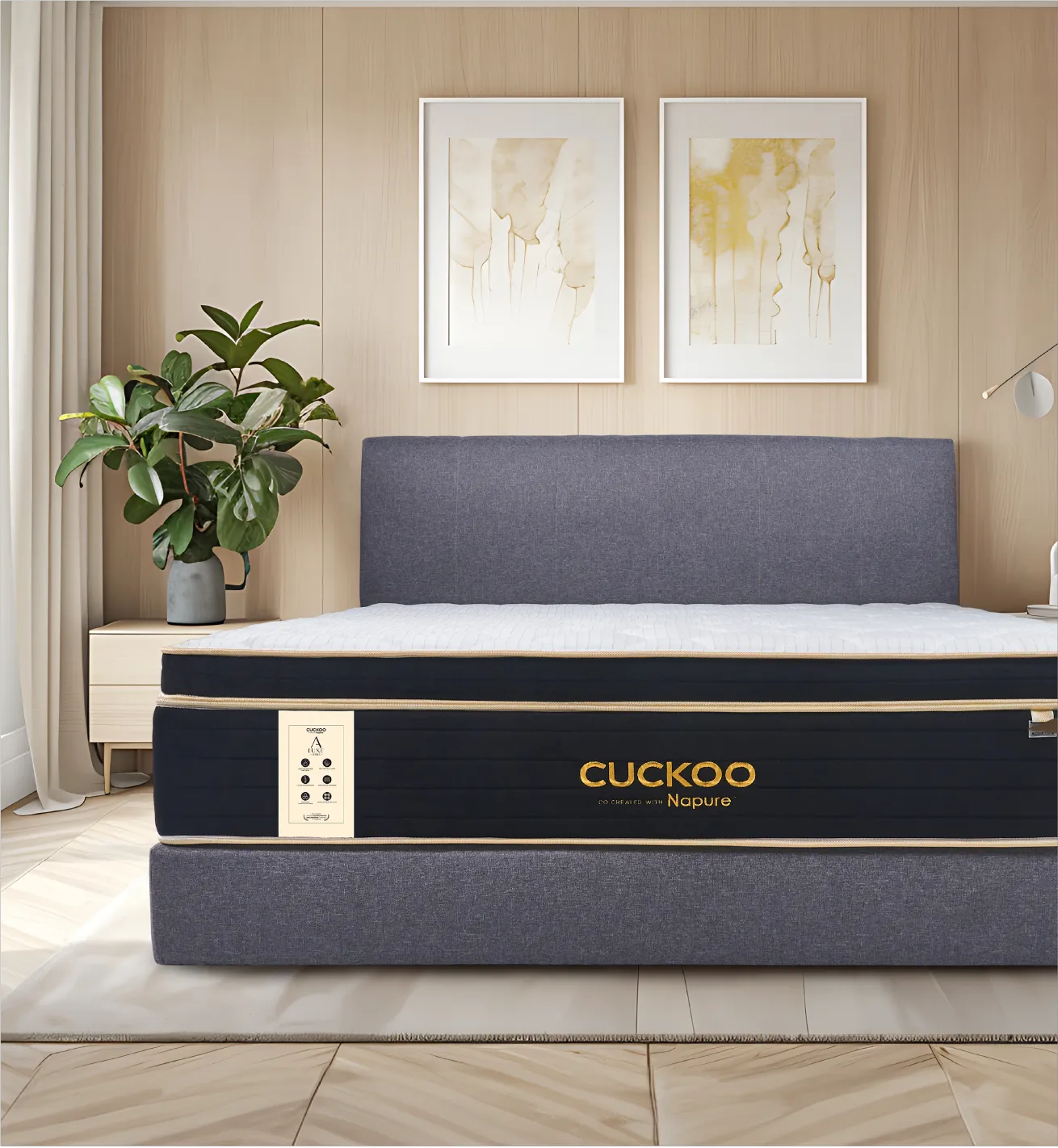 CUCKOO A Luxe Mattress in the bedroom