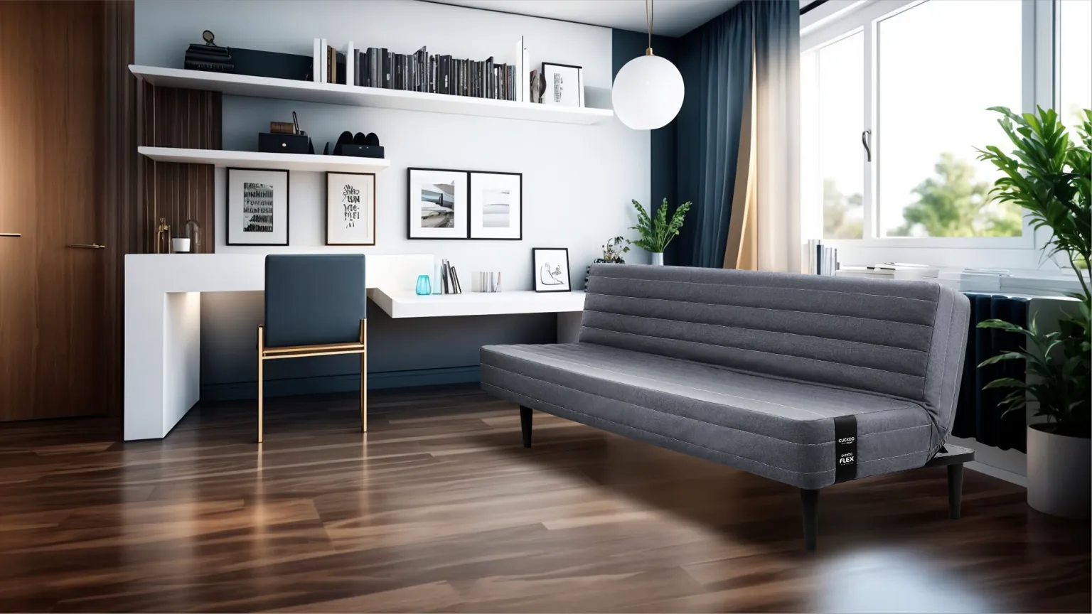 CUCKOO FLEX Daybed mod sofa terlipat warna Meta Grey