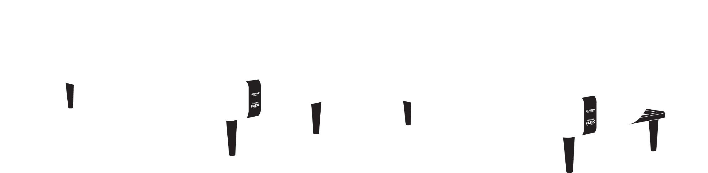 Dimensi CUCKOO FLEX Daybed: mod bed 198cm × 77cm × 49cm dan mod sofa 198cm × 40cm × 97cm