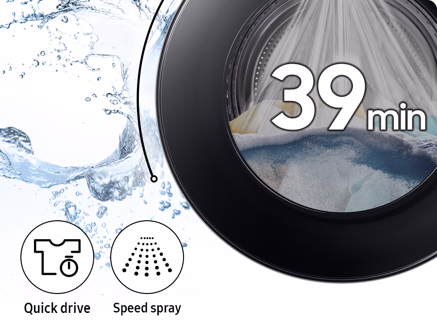 Samsung Bespoke AI Washer Dryer Super Speed 39 minutes