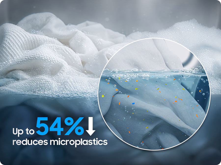 Samsung Bespoke AI Washer Dryer Less Microfiber Cycle