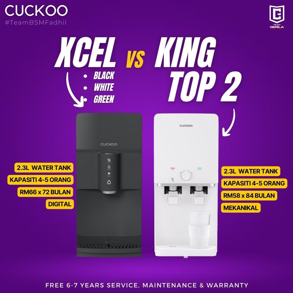 penapis air cuckoo xcel vs king top 2