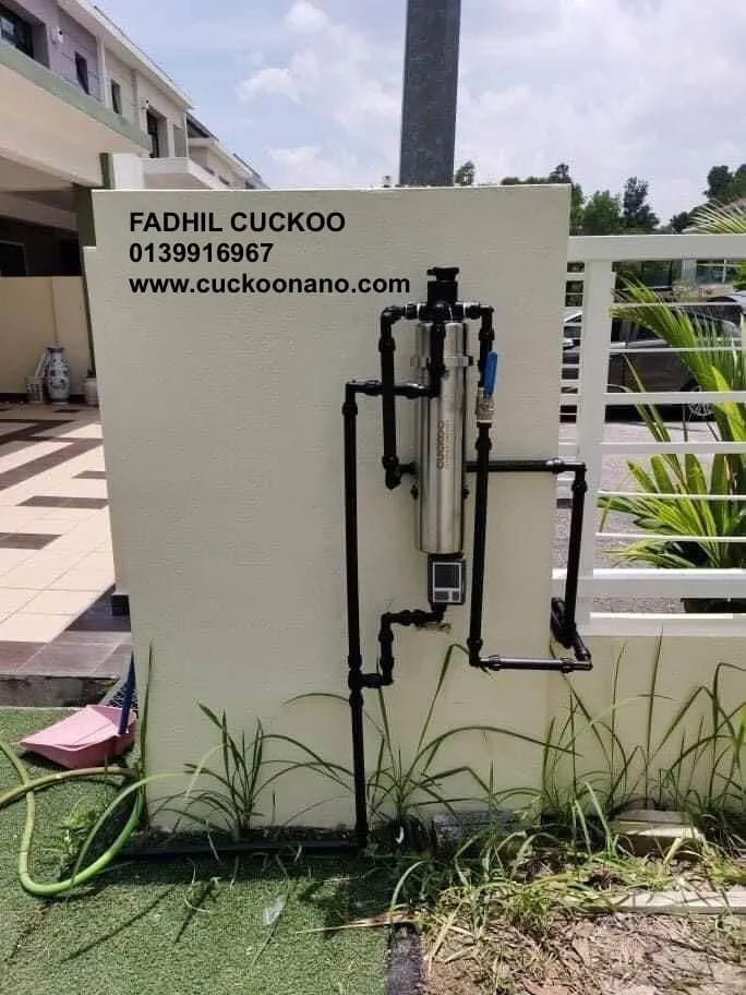 CUCKOO Prime X3 outdoor filter di kawasan taman rumah