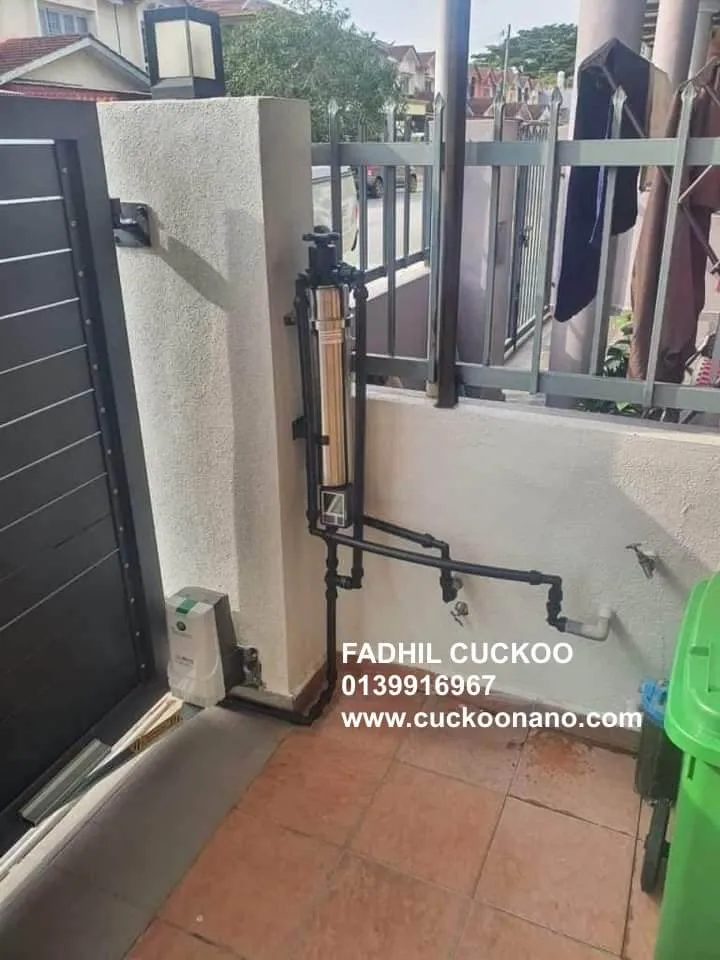 CUCKOO Prime X3 dipasang di laluan tepi rumah teres