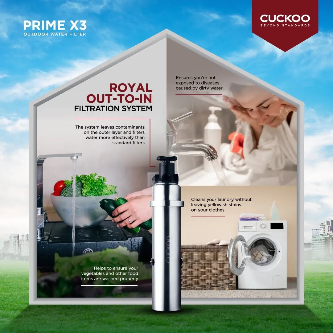 CUCKOO Prime X3 outdoor water filter untuk seluruh rumah