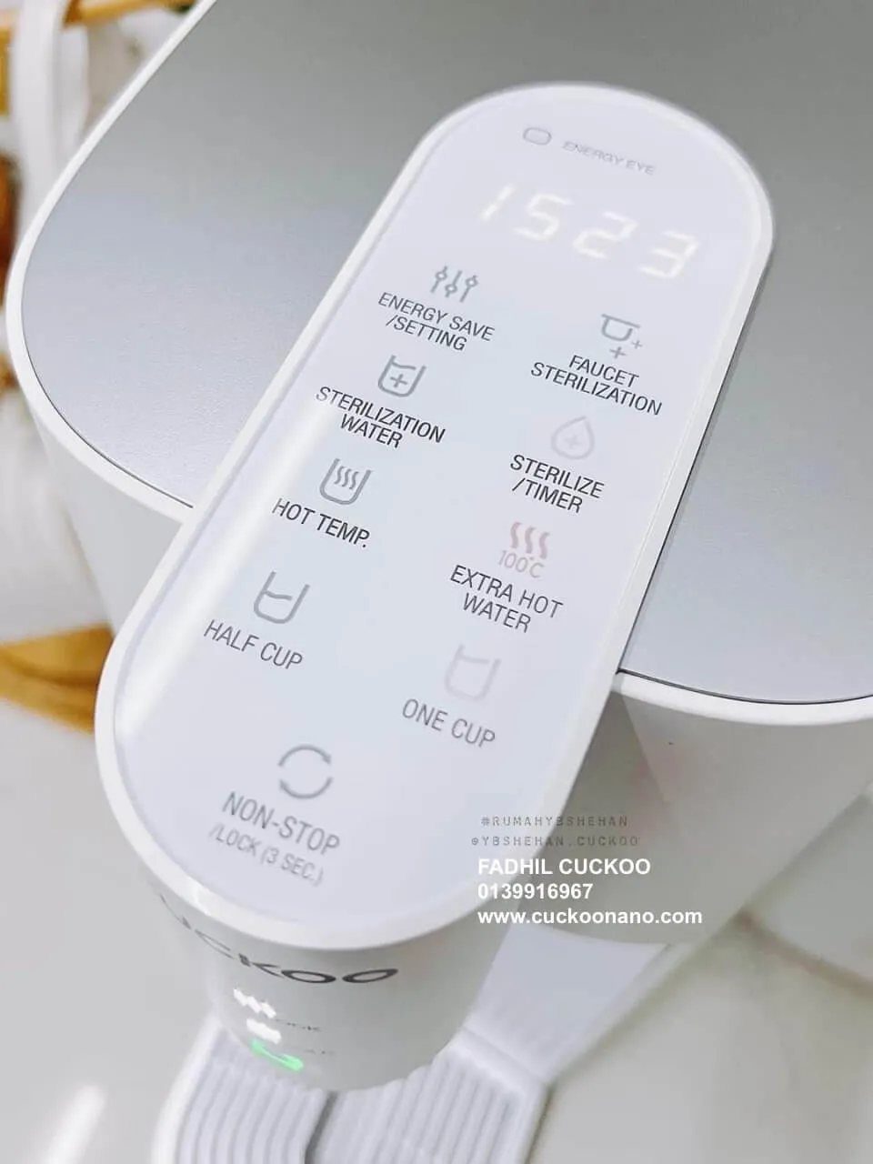 CUCKOO Titan control panel smart cup mode
