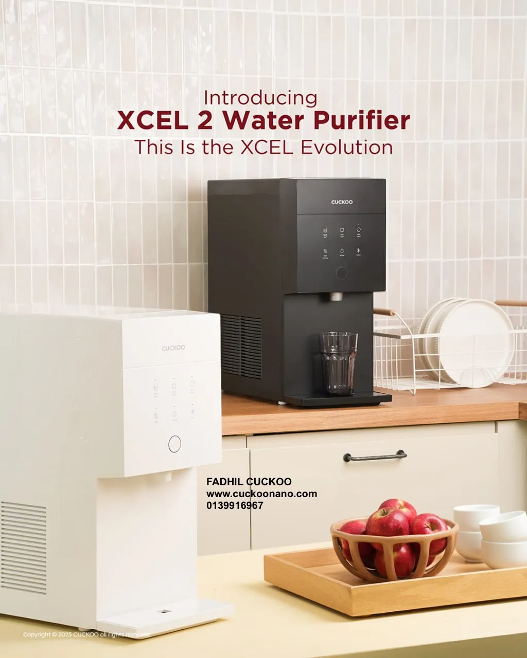 Gambar CUCKOO XCEL 2 water purifier 6 dengan rekaan premium untuk dapur moden