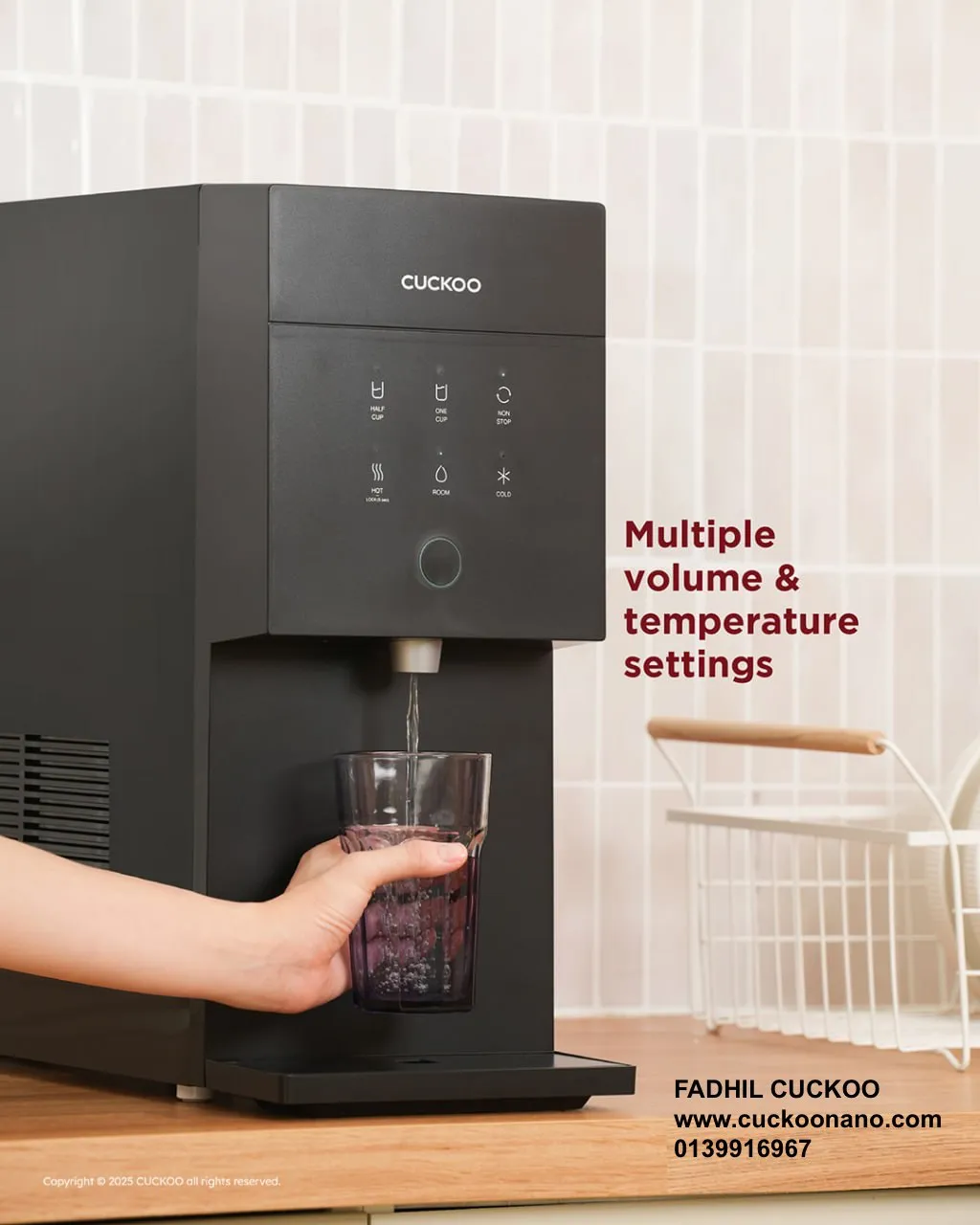 Gambar CUCKOO XCEL 2 water purifier 9 dengan rekaan premium untuk dapur moden