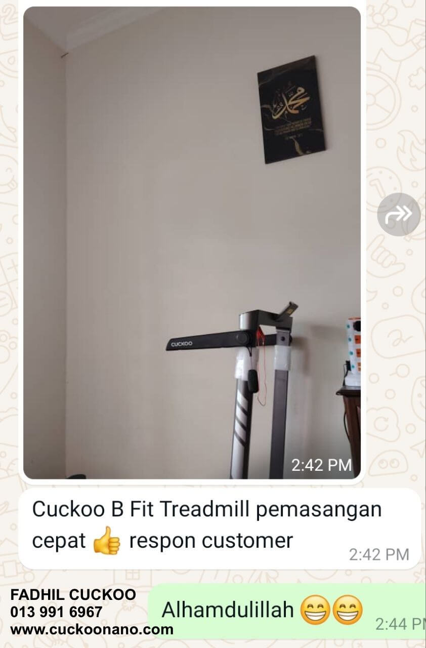 gambar testimoni review treadmill cuckoo b fit image photo rm99 1