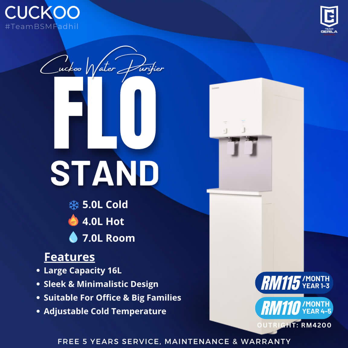 penapis air cuckoo flo stand rm115 penapis air tangki besar