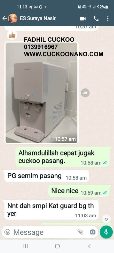 penapis air cuckoo king top 2 water purifier kt2 rm58 promosi