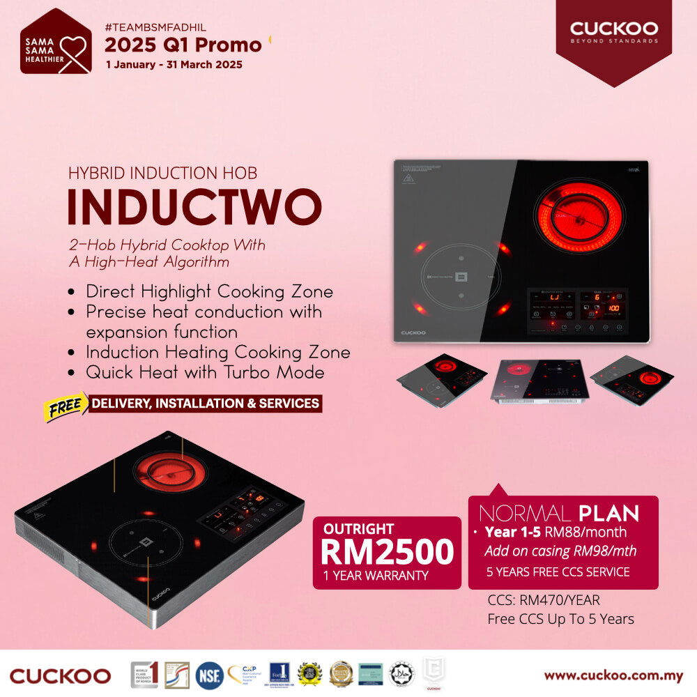 promosi cuckoo 2025 inductwo rm88 induction cooker dapur elektrik induksi promotion offer agent