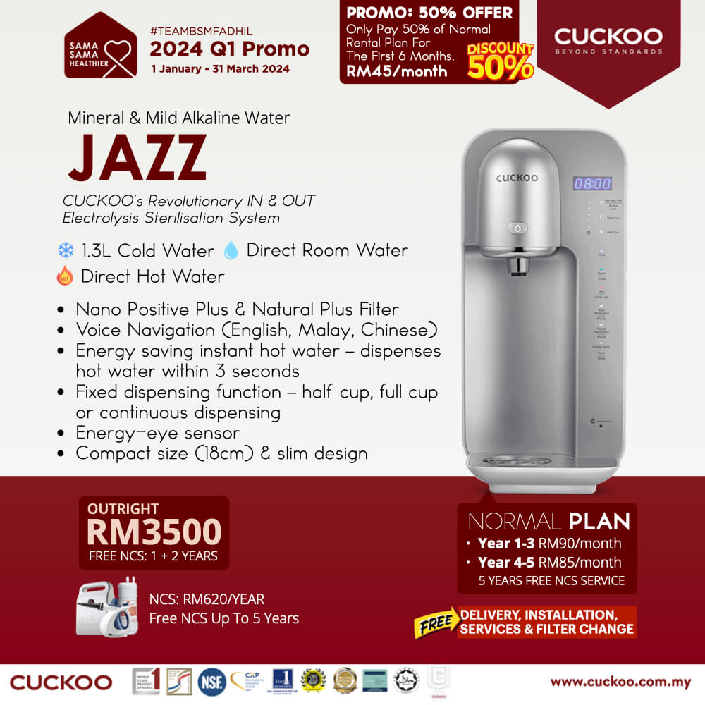 promosi cuckoo 2024 air cuckoo titan water purifier rm113 promotion agent price harga