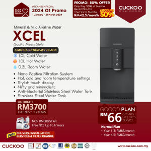 promosi cuckoo 2024 air cuckoo xcel black water purifier rm66 promotion agent price harga