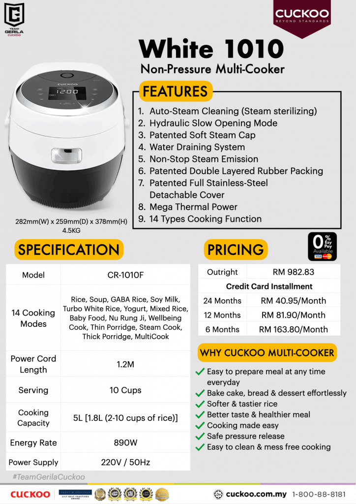 Apa Kelebihan Periuk Elektrik Cuckoo Multi Cooker Rice Cooker