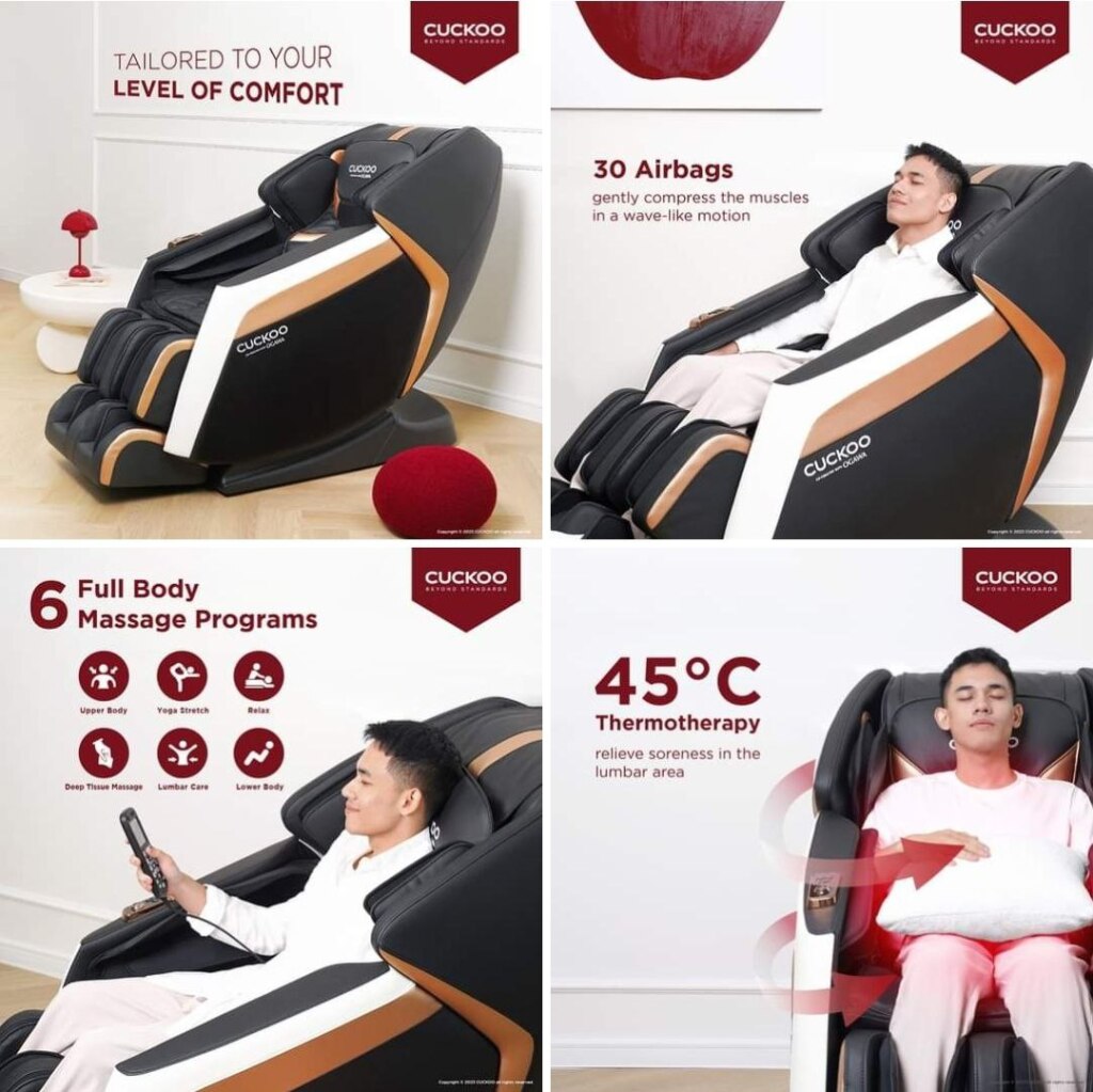 kerusi urut cuckoo bespoke kelebihan massage chair ogawa